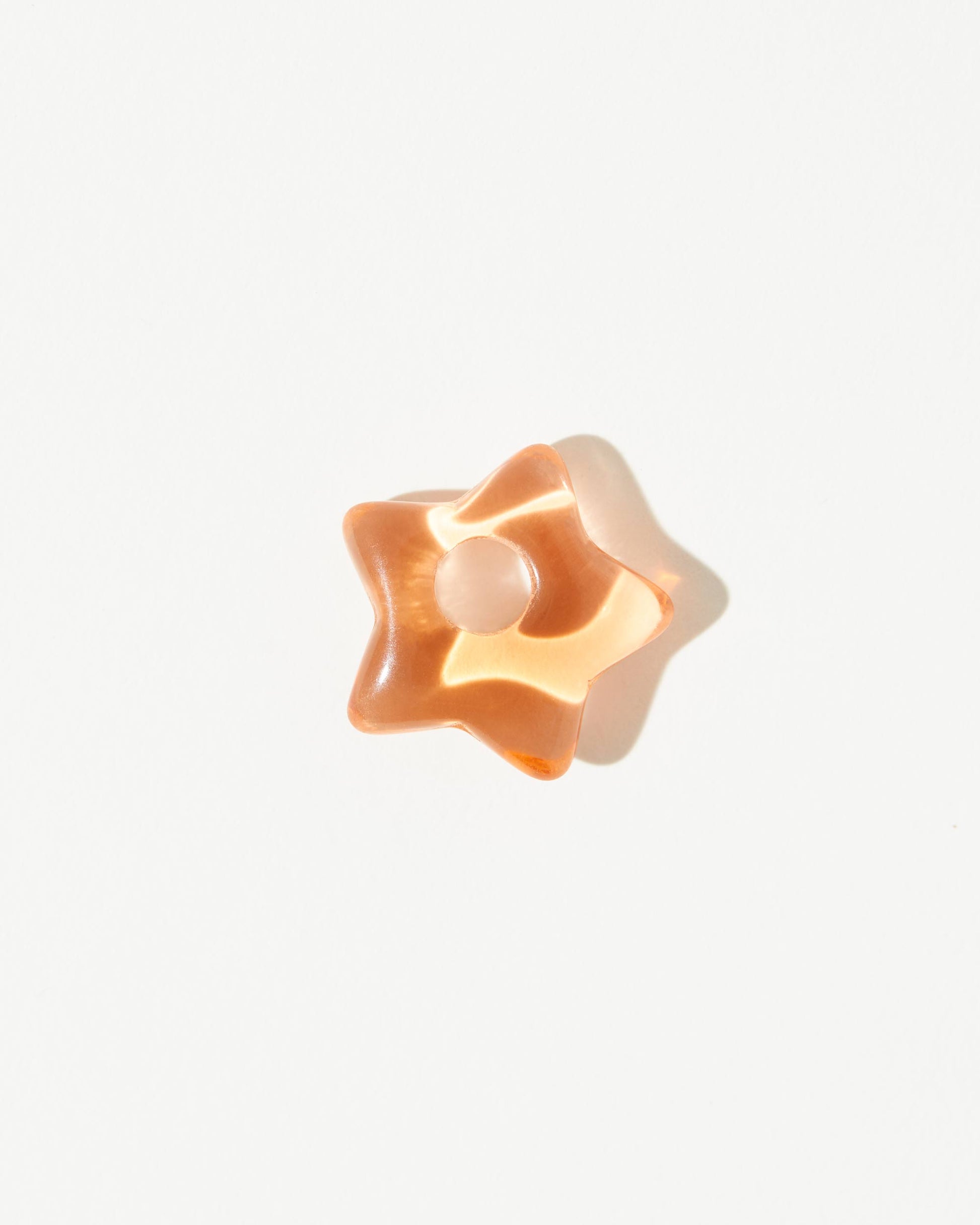 Peach Czech glass star
