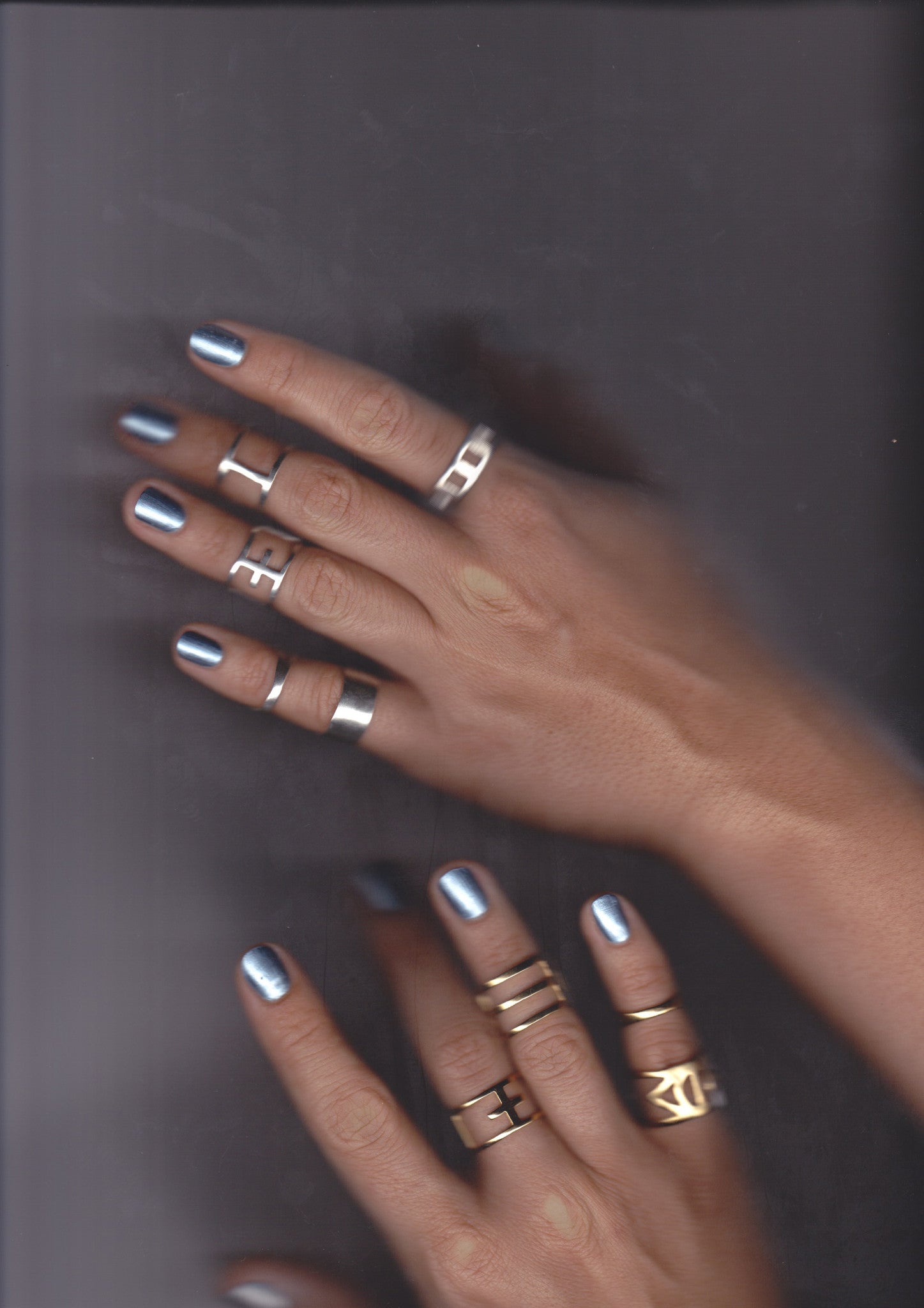 Cross Line Ring