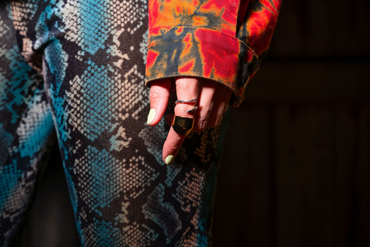 Bague enveloppante texturée