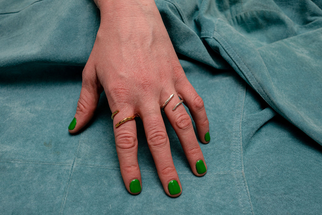 Bague enveloppante texturée