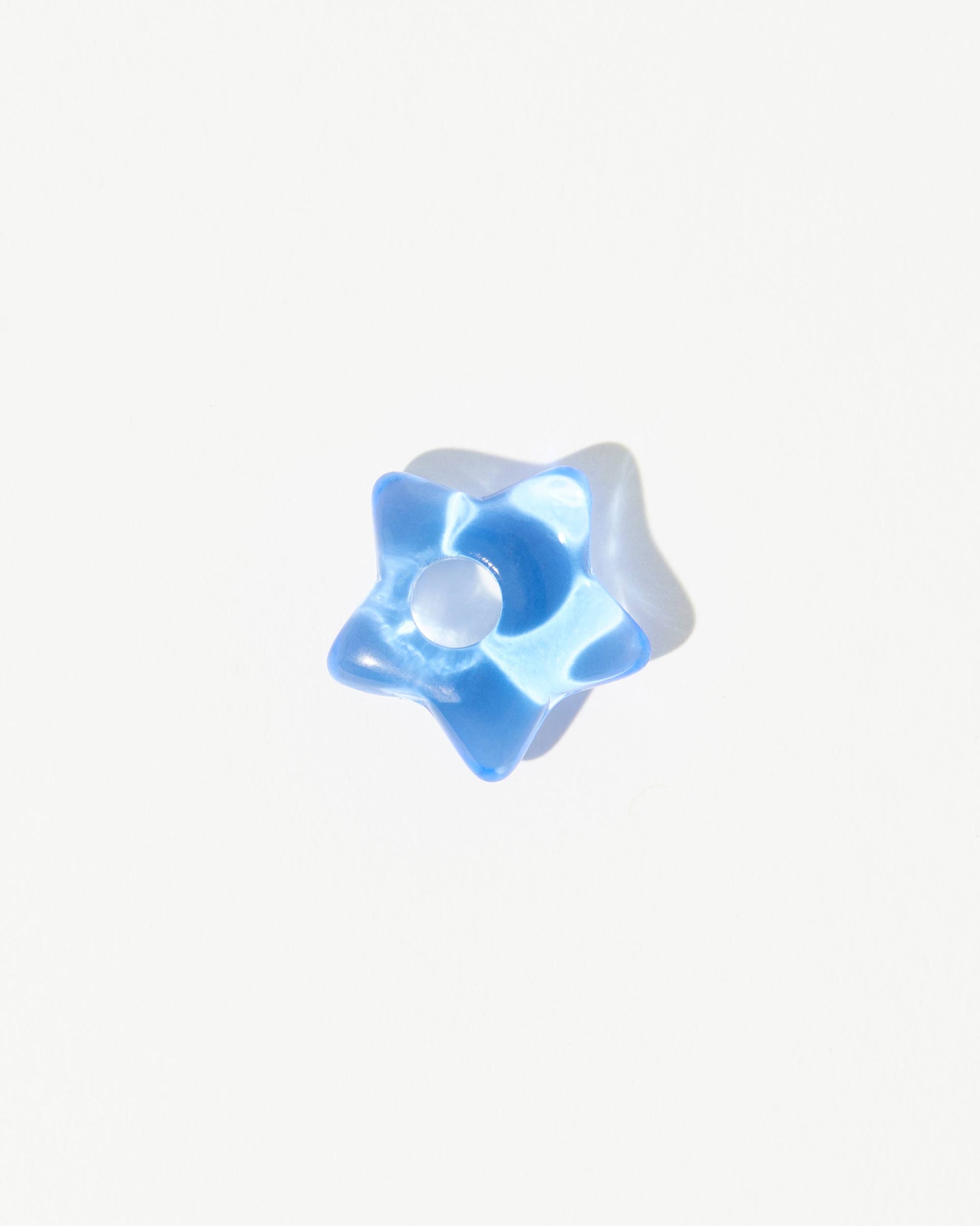 baby blue Czech glass star