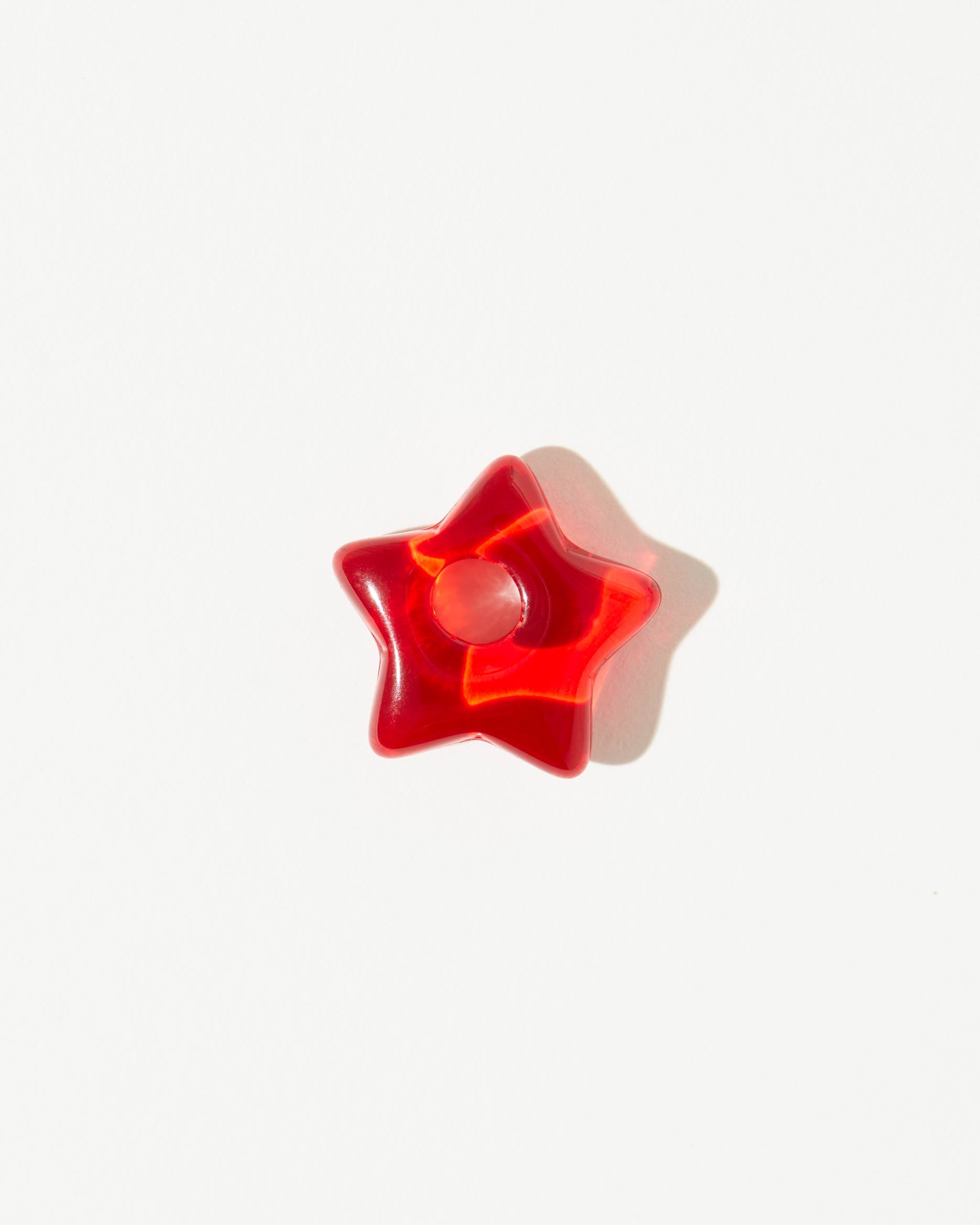 red Czech glass star