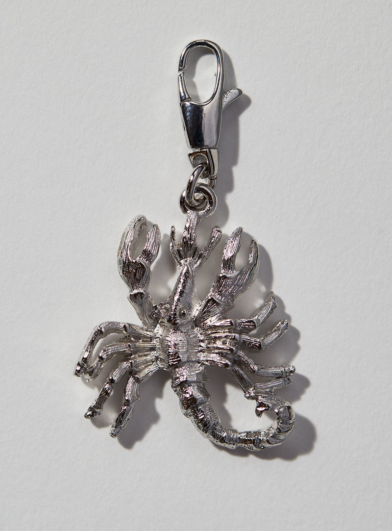 silver scorpio zodiac pendant with lobster clasp