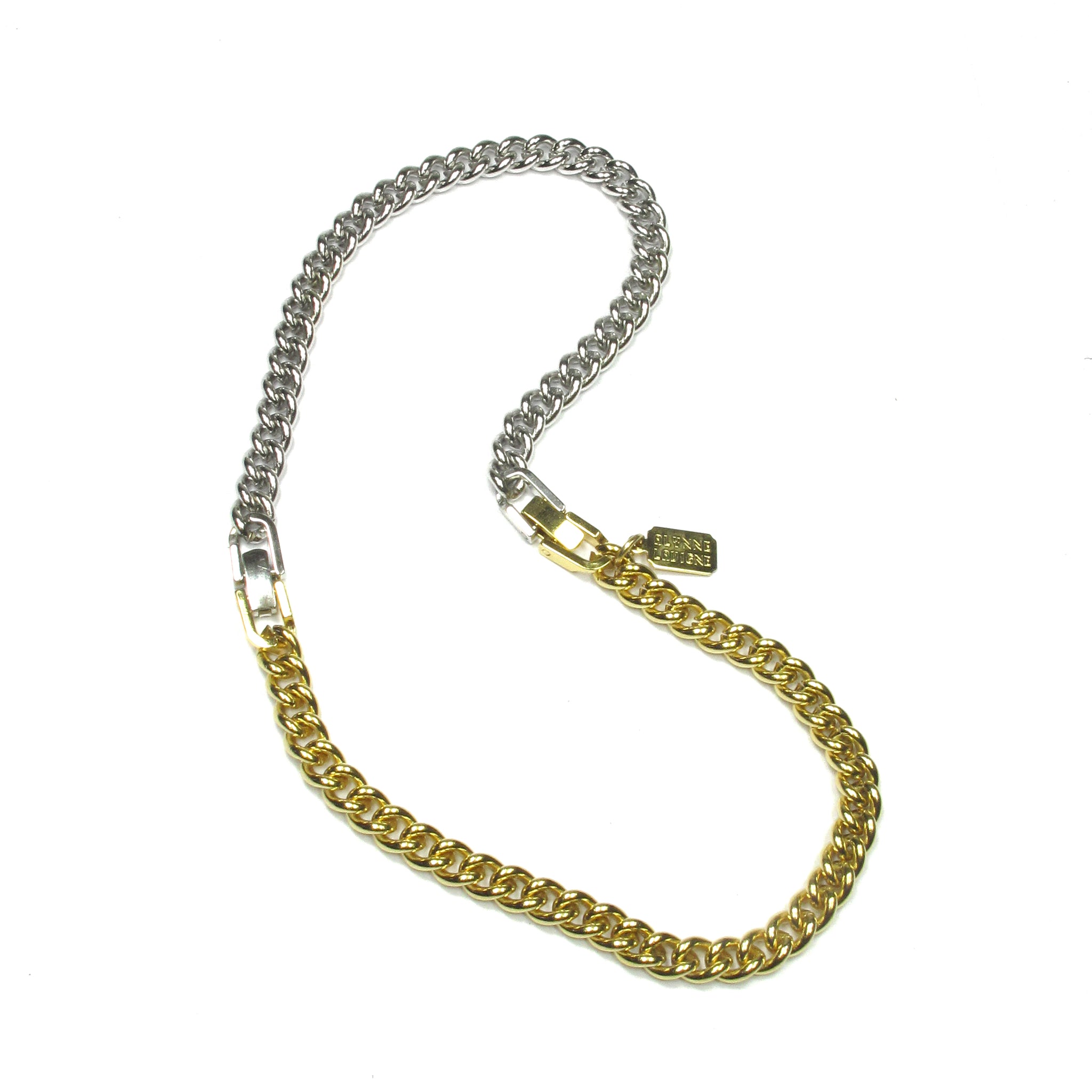 2Tone Curb-Convert Bracelet/Necklace