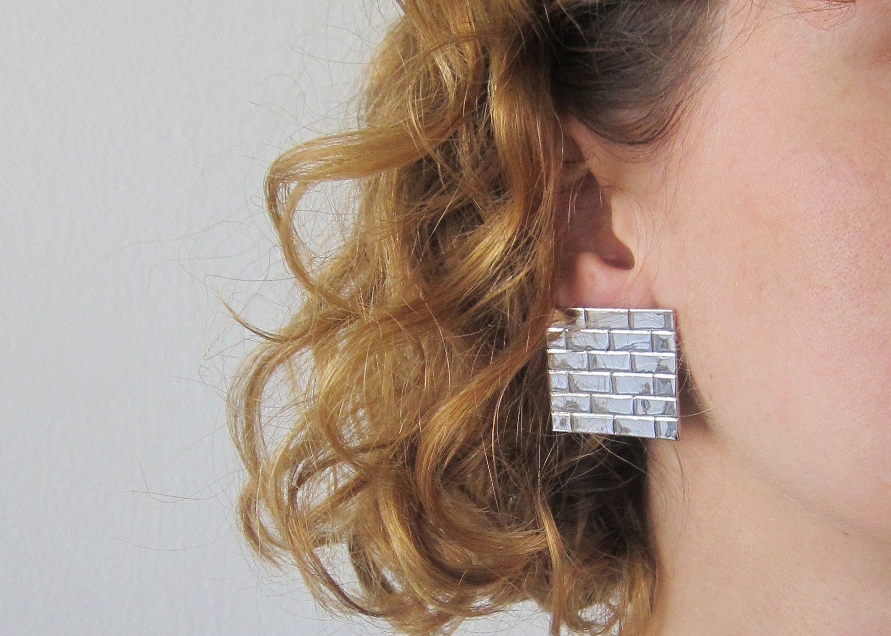 brick wall earrings