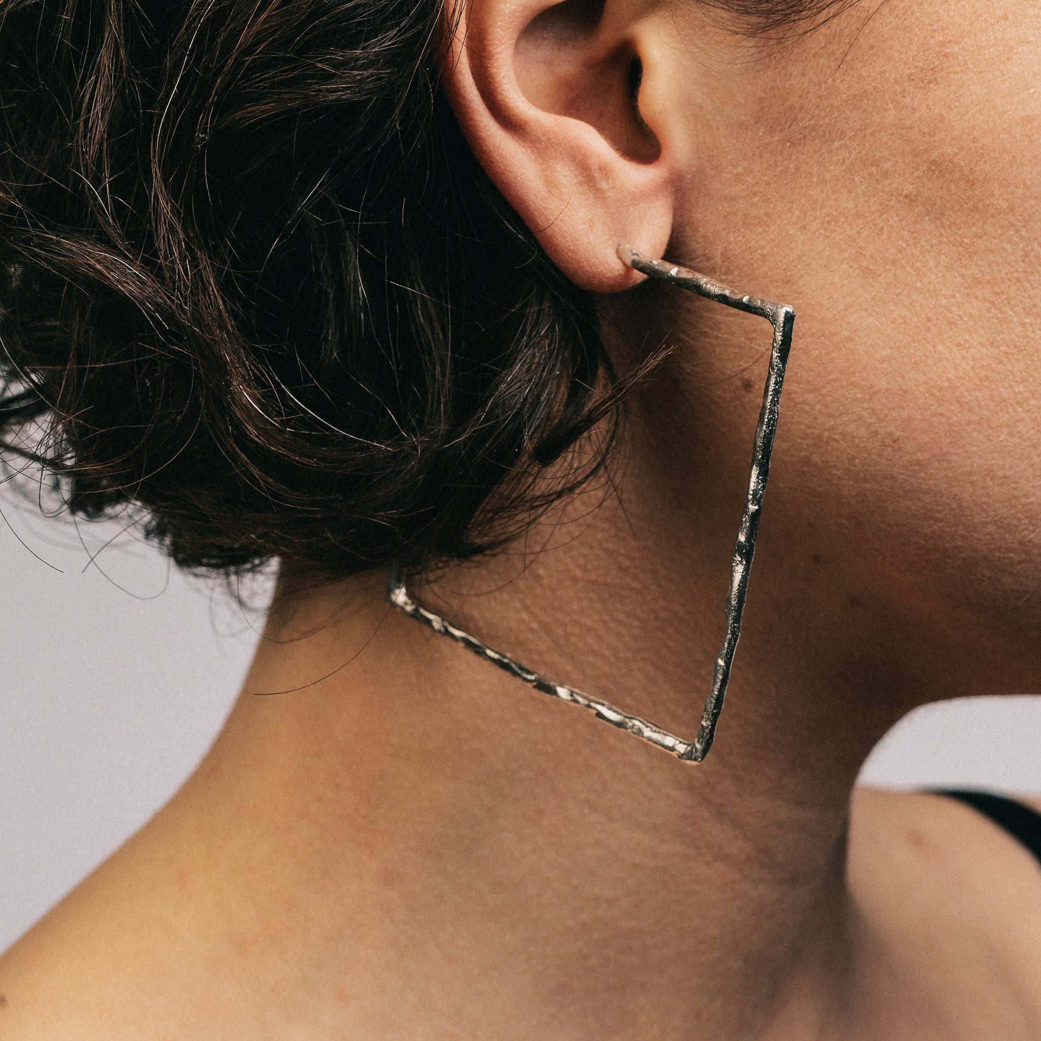 Textured Square Hoops